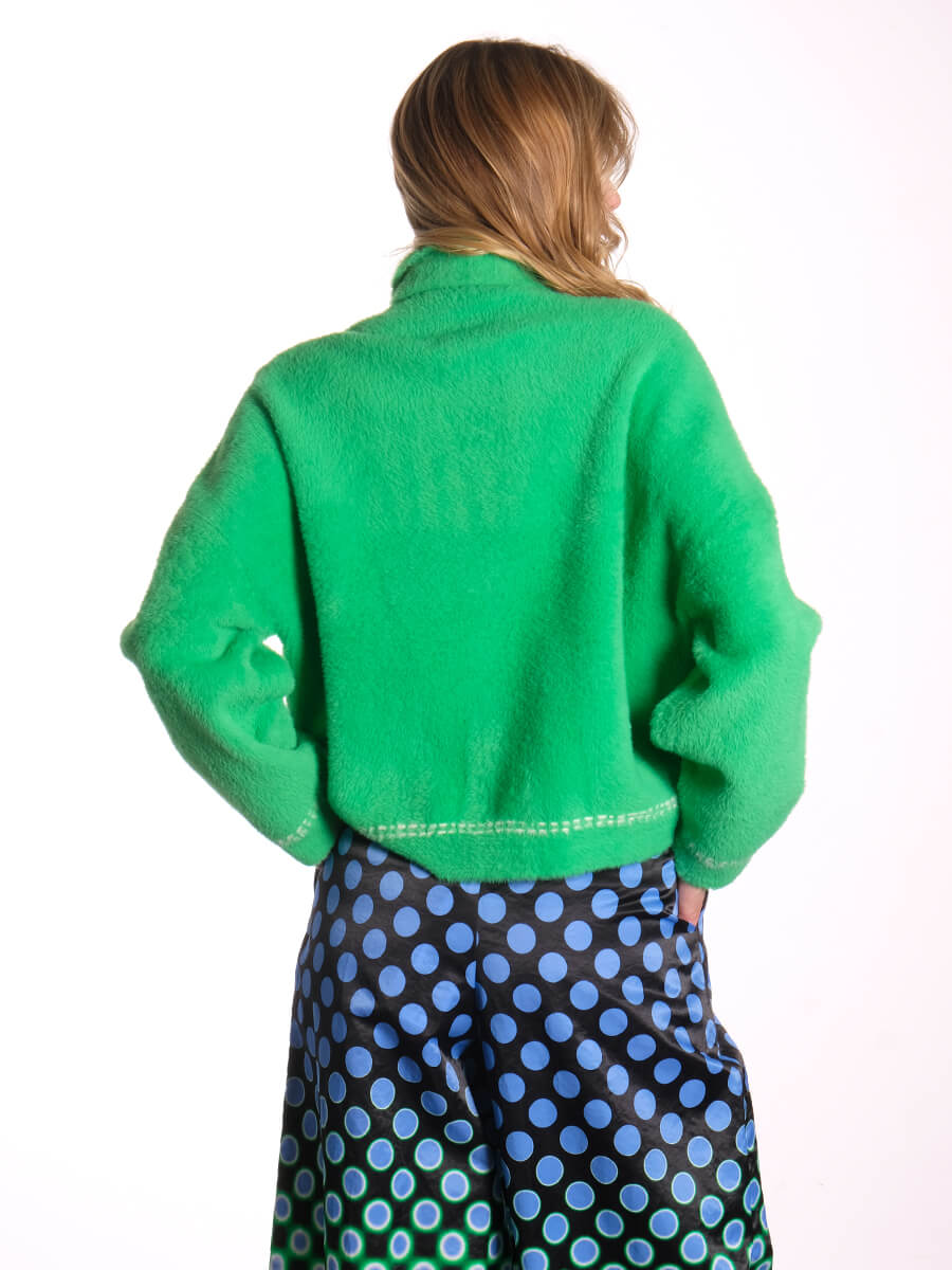 Essentiel-Antwerp-Hoops-Cardigan-Green