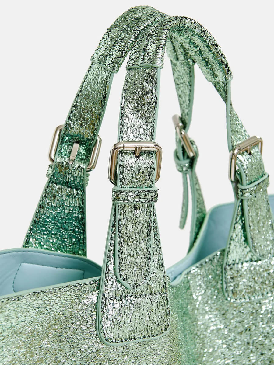 Essentiel-Antwerp-Hurry-Metallic-Shopper-Bag-Green