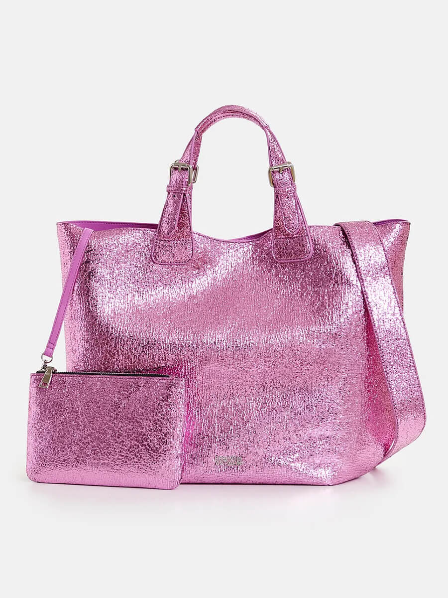 Essentiel-Antwerp-Hurry-Metallic-Shopper-Bag-Pink