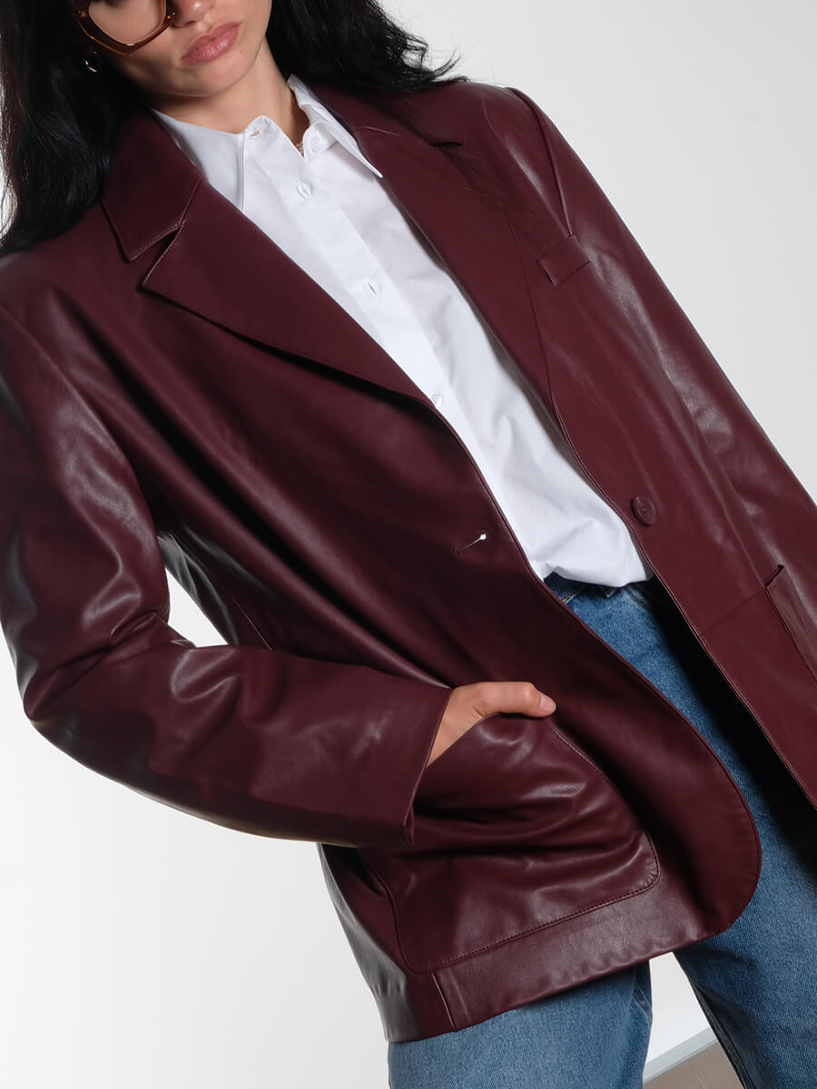 Essentiel Antwerp Idrey Blazer - Burgundy
