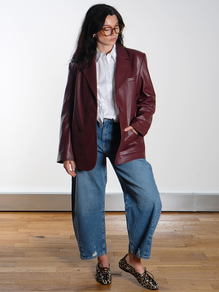 Essentiel Antwerp Idrey Blazer - Burgundy