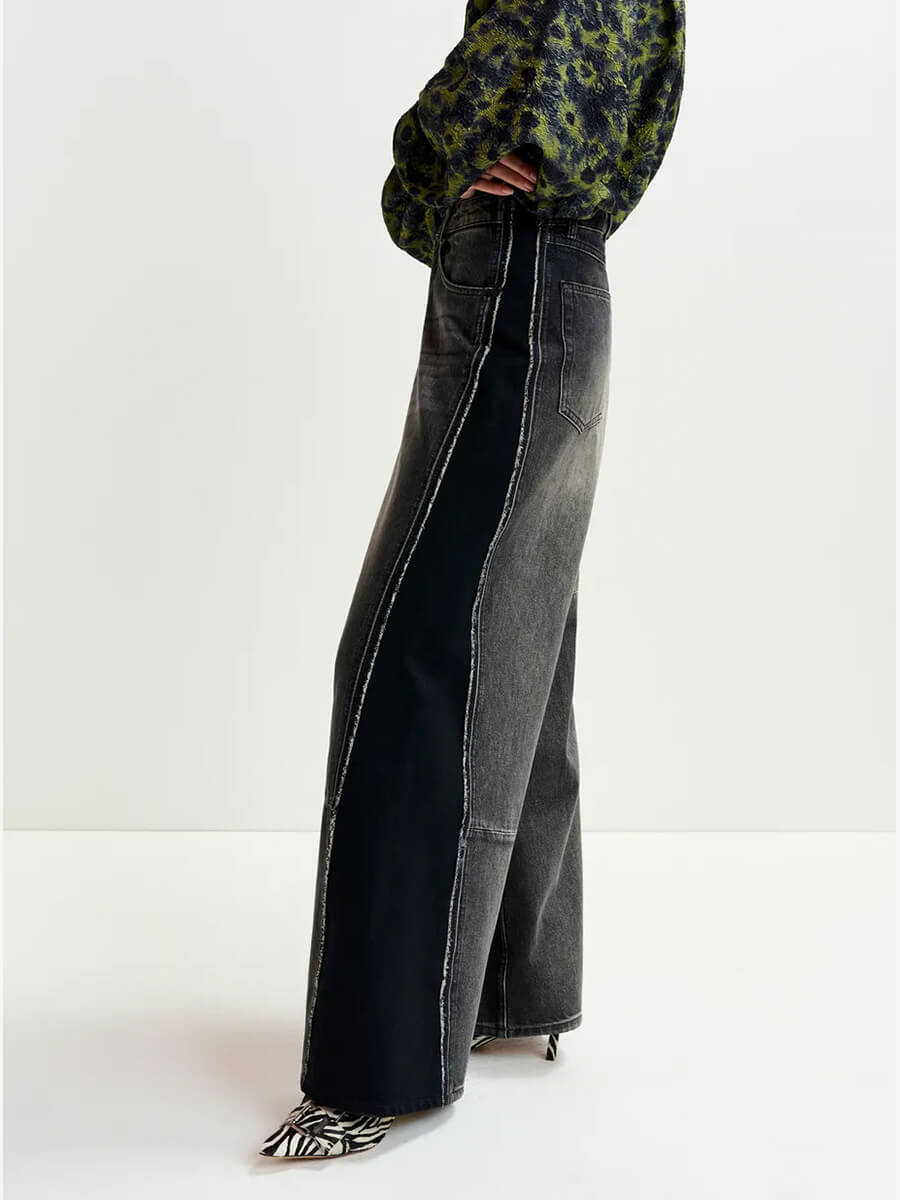 Essentiel Antwerp Industrious Patchwork Jeans - Black.