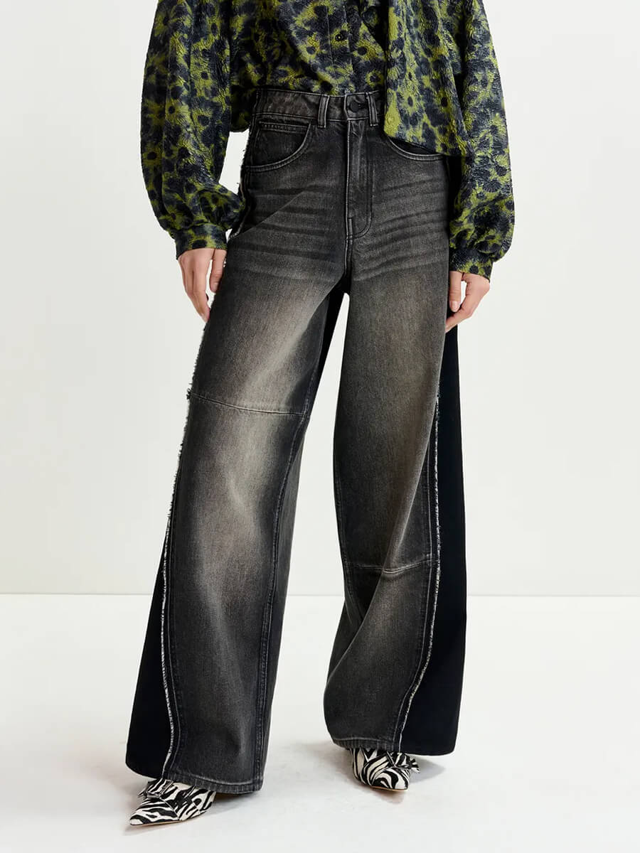Essentiel Antwerp Industrious Patchwork Jeans - Black.