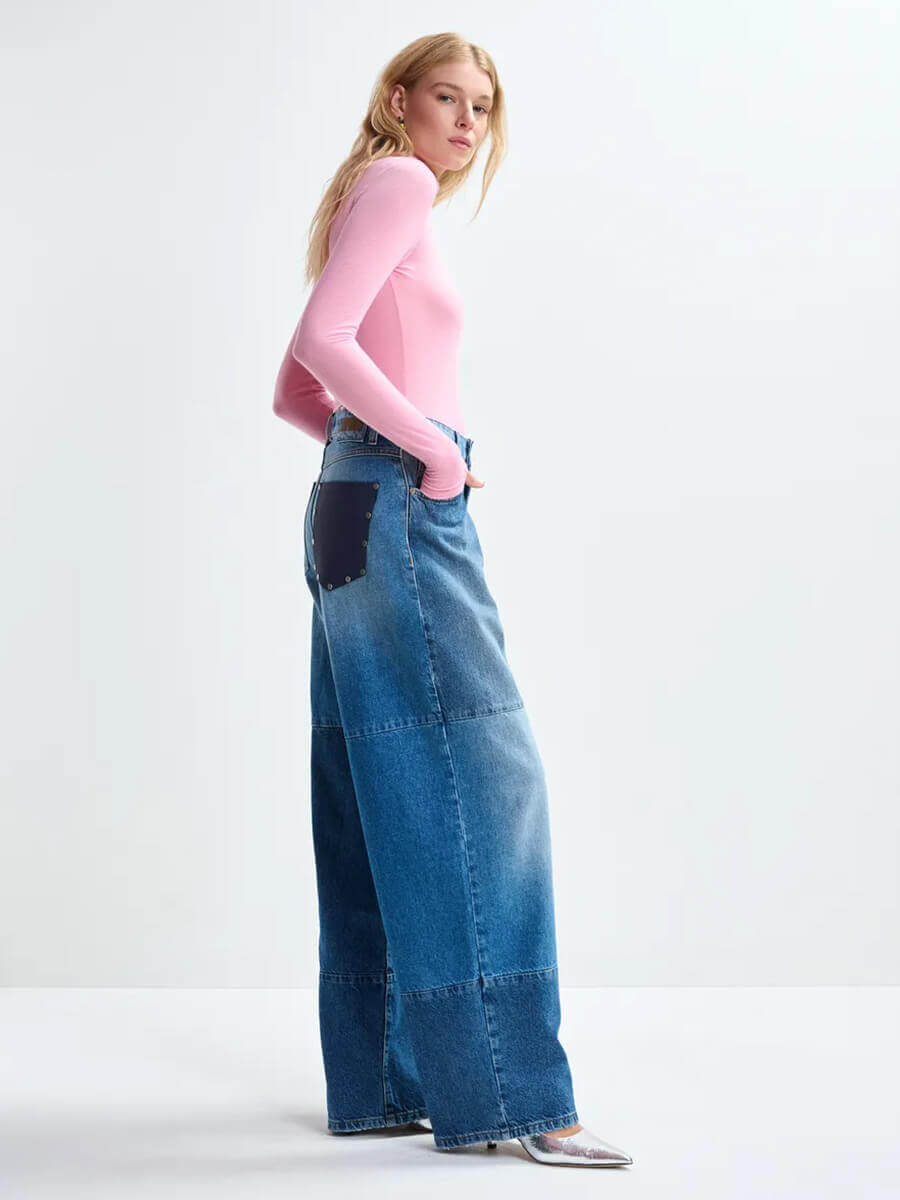 Essentiel Antwerp Jertice Jersey Turtleneck Top - Pink Sugar