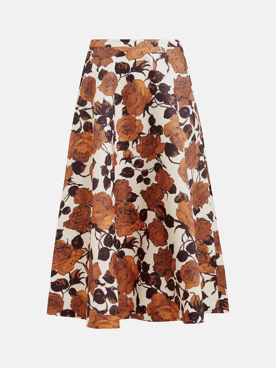 Essentiel Antwerp Julio Skirt –Brown Flowers
