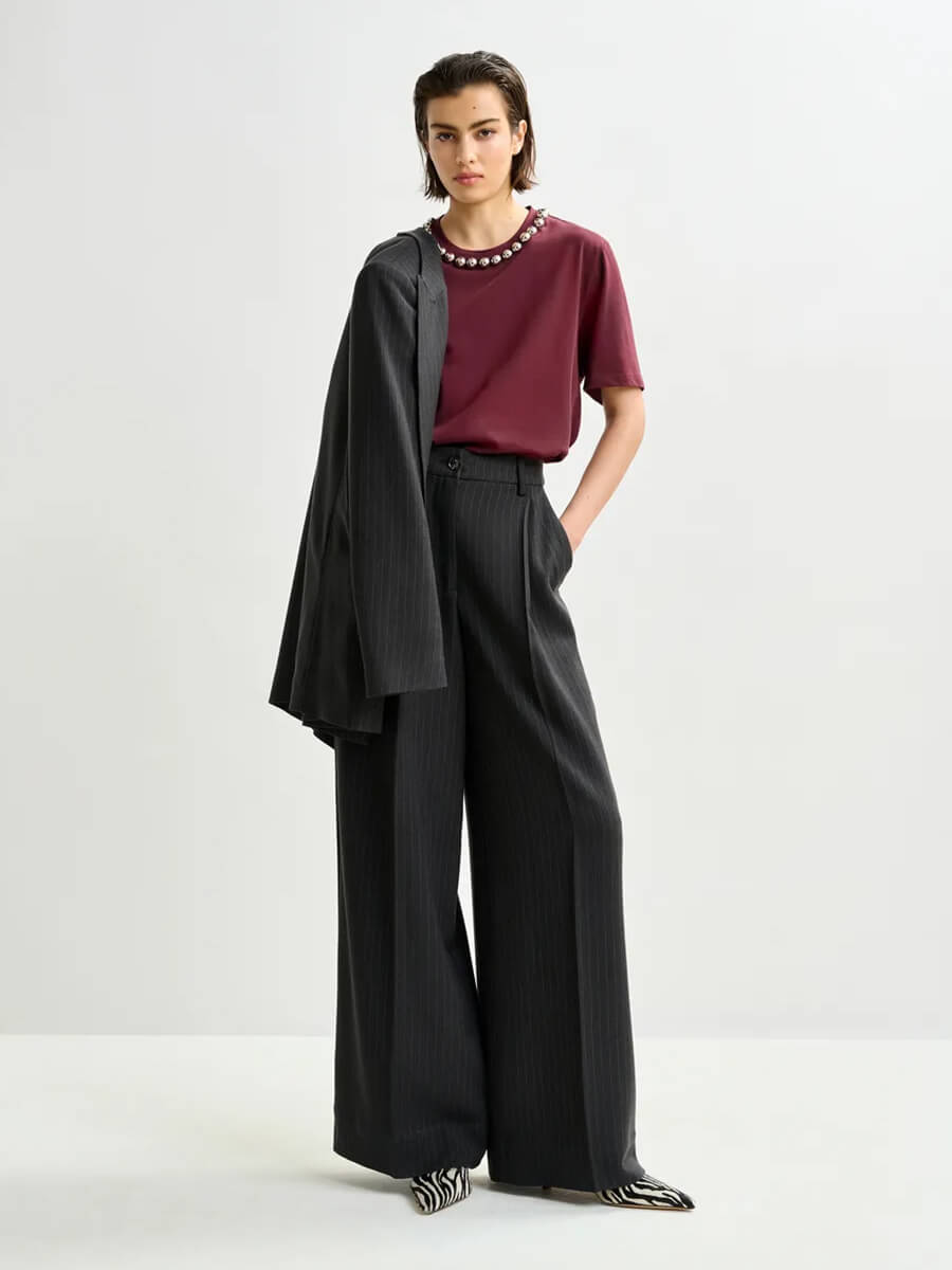 Essentiel Antwerp - Intenso T-shirt - Burgundy