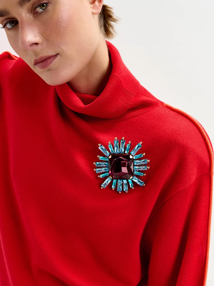 Essentiel Antwerp - Itime Brooch - Margot Mauve