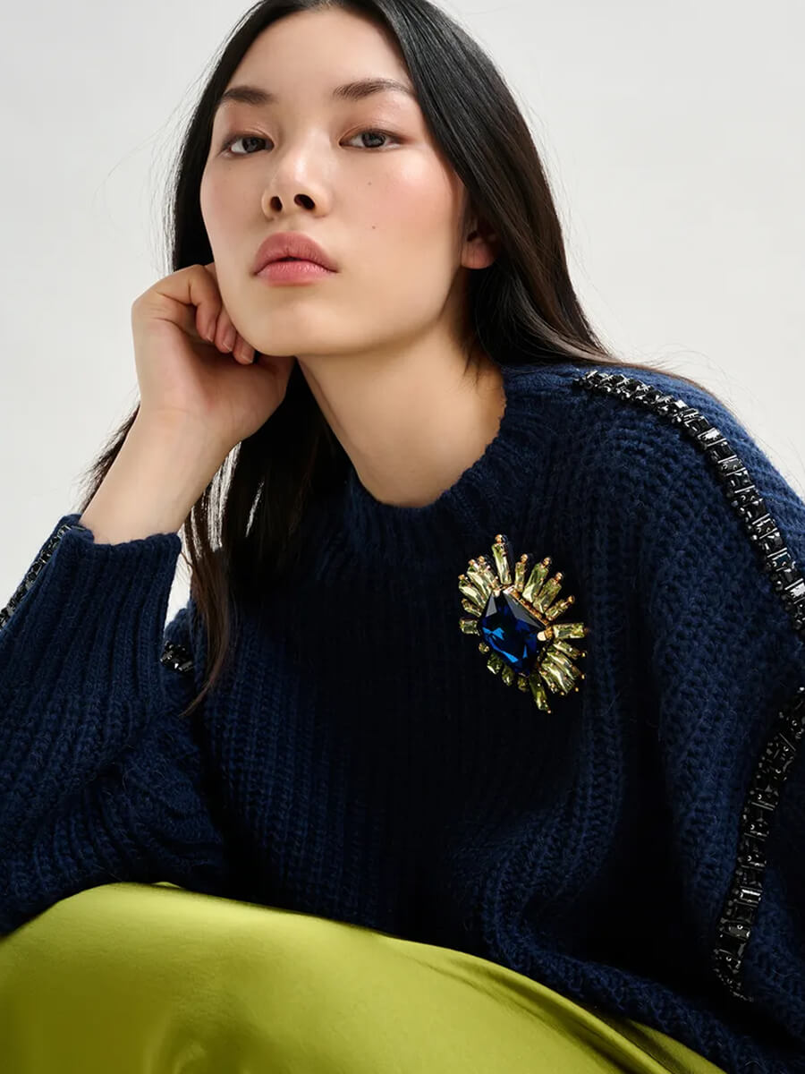 Essentiel Antwerp - Itime Brooch - Navy