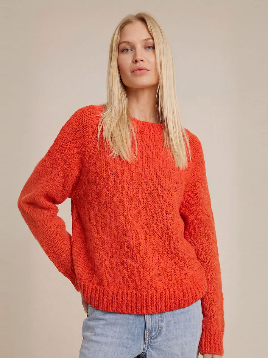  Sibin Linnebjerg Fawn Knit - Orange Red