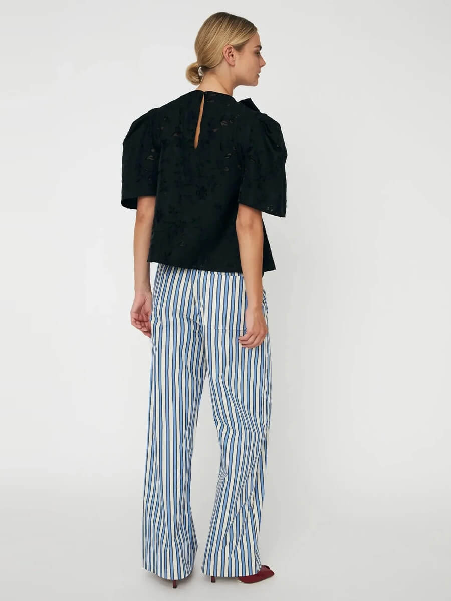 Stella Nova Festive Blouse with Bow - Black