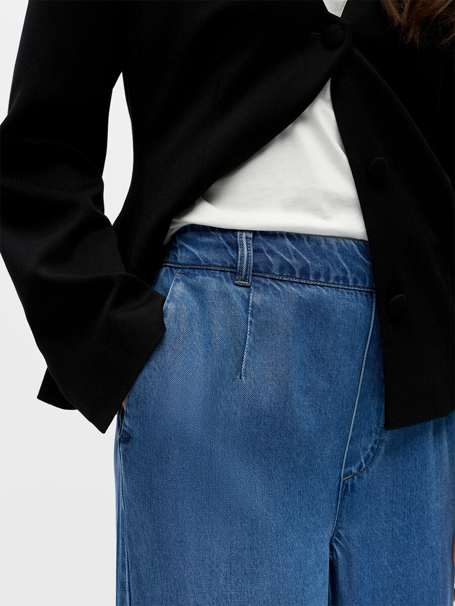 OBJECT Frame Lisa Pant - Medium Blue Denim