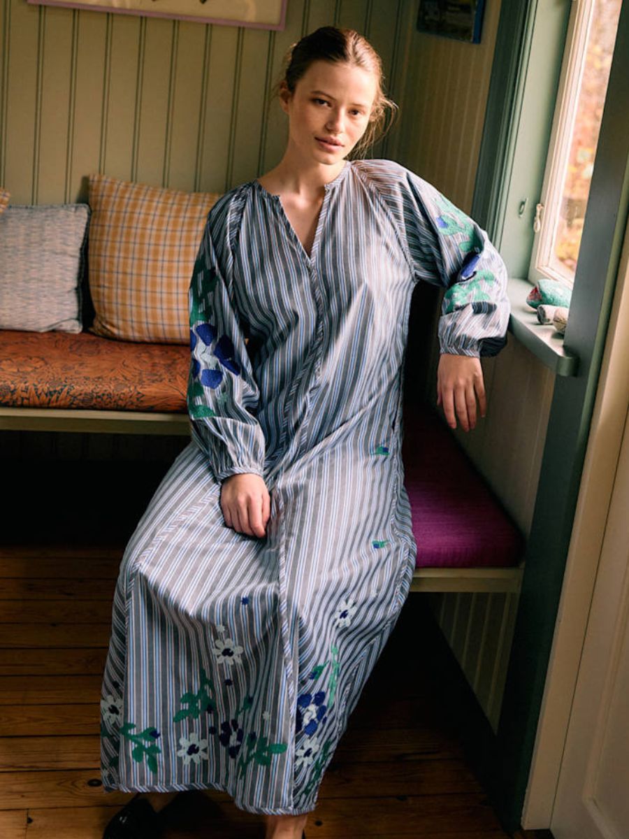 Sissel Edelbo - Fran Dress - Grey Stripes