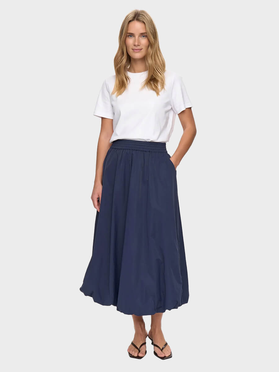 Numph Frankie Balloon Skirt - Dark Saphire