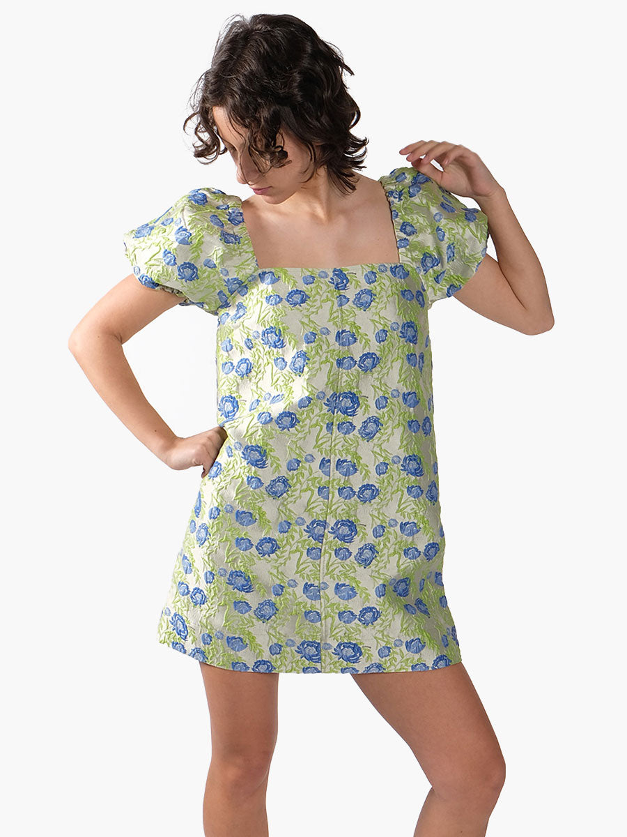 GANNI-3D-Jacquard-Mini-Dress