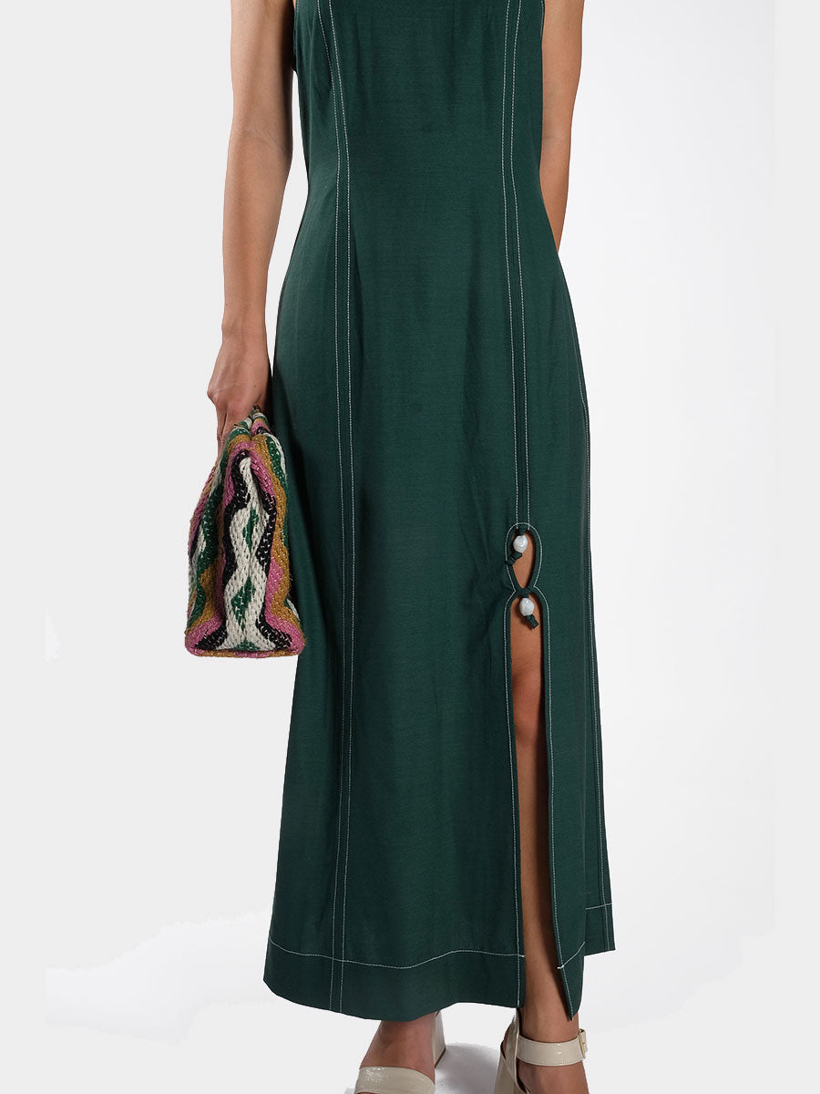 GANNI  Drapey Melange Maxi Dress