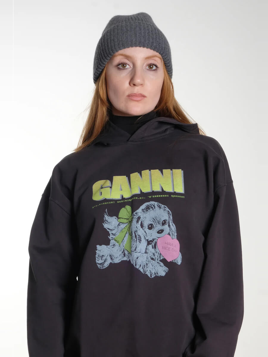 GANNI
Dark Grey Puppy Hoodie