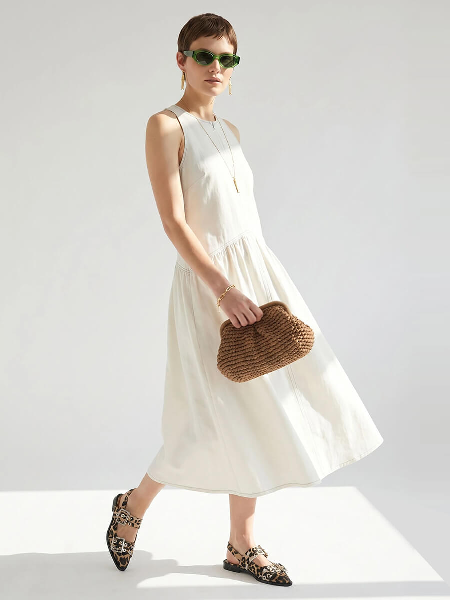 GANNI
Leopard Satin Feminine Buckle Ballerinas
