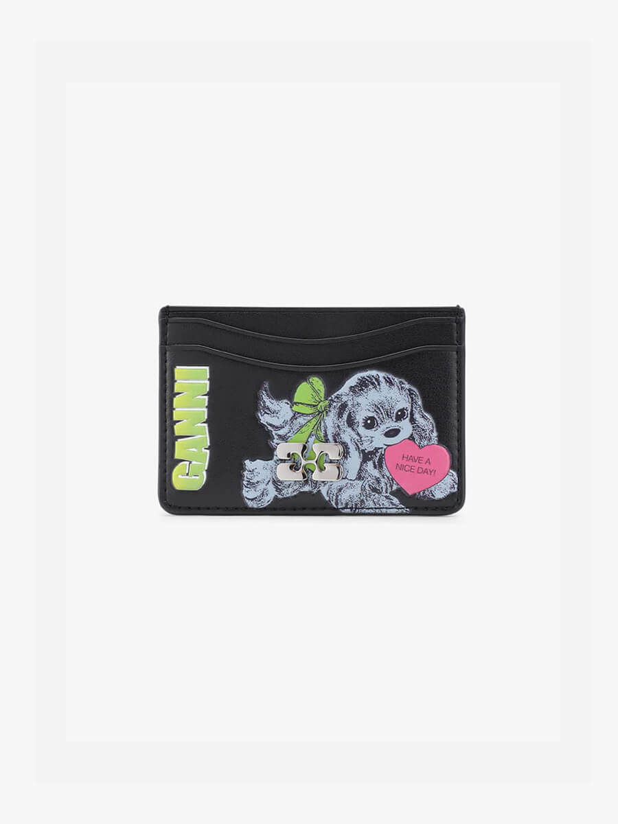 GANNI
Puppy GANNI Bou Card Holder - Black
