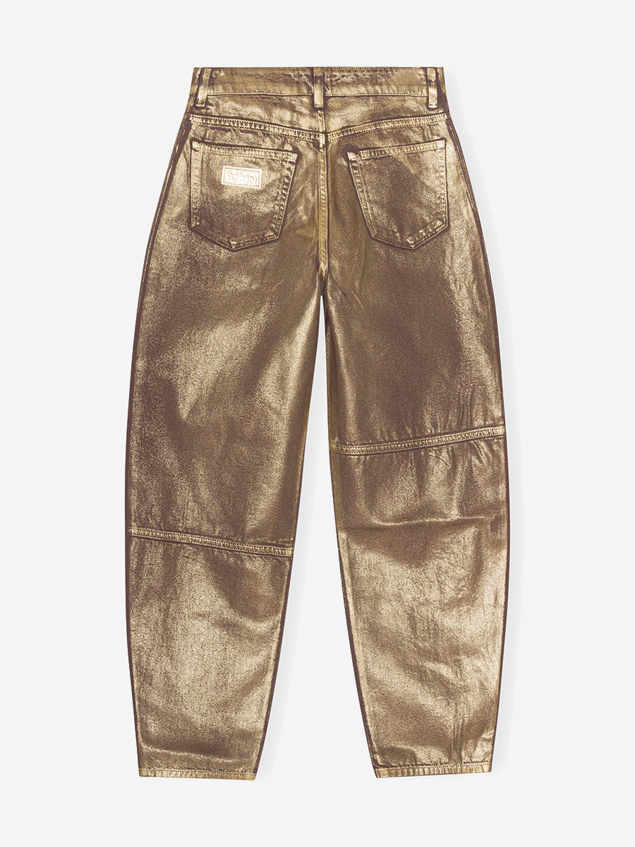 Ganni Gold Foil Stary Jeans