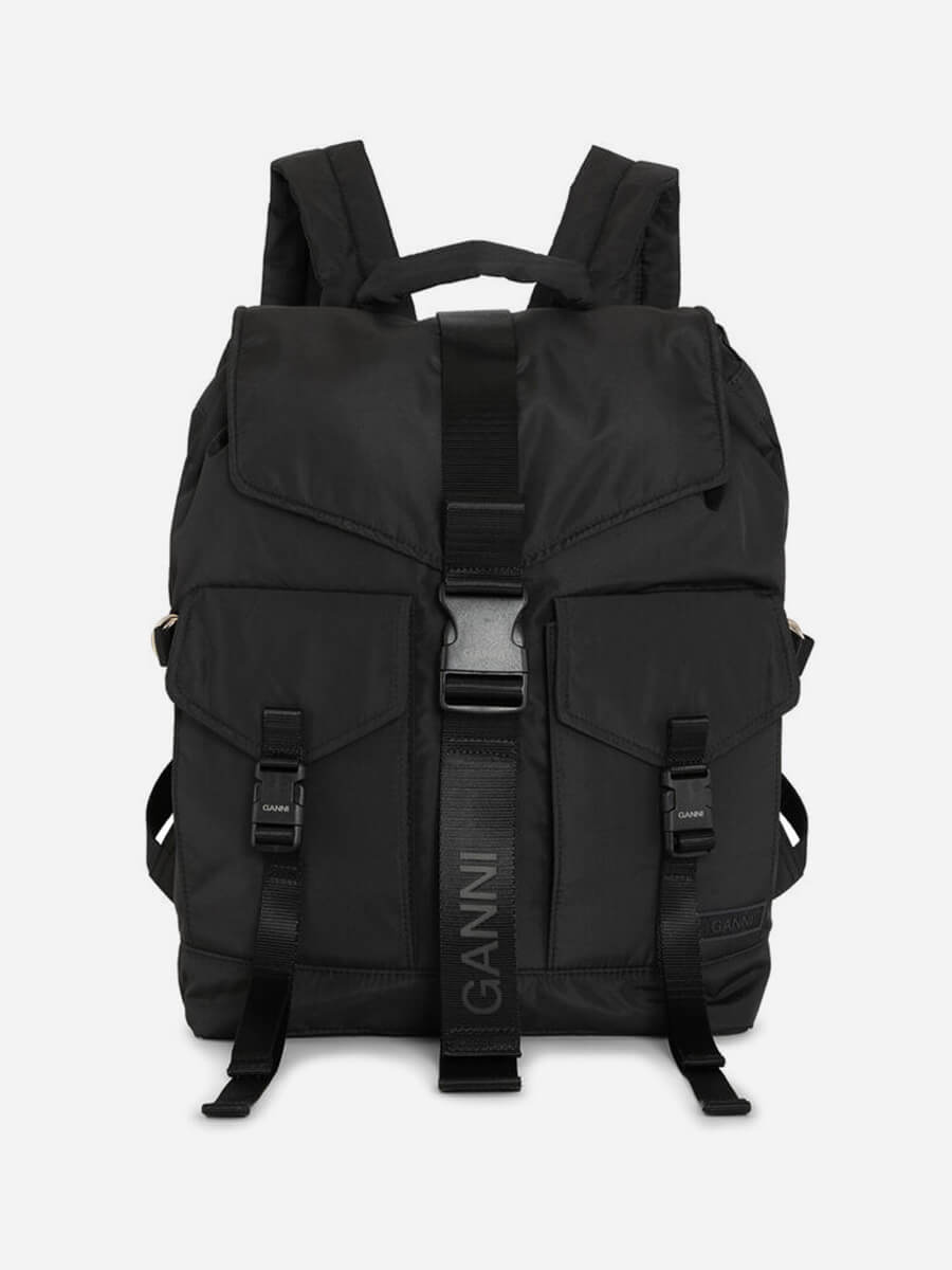 Ganni-Black-Tech-Backpack