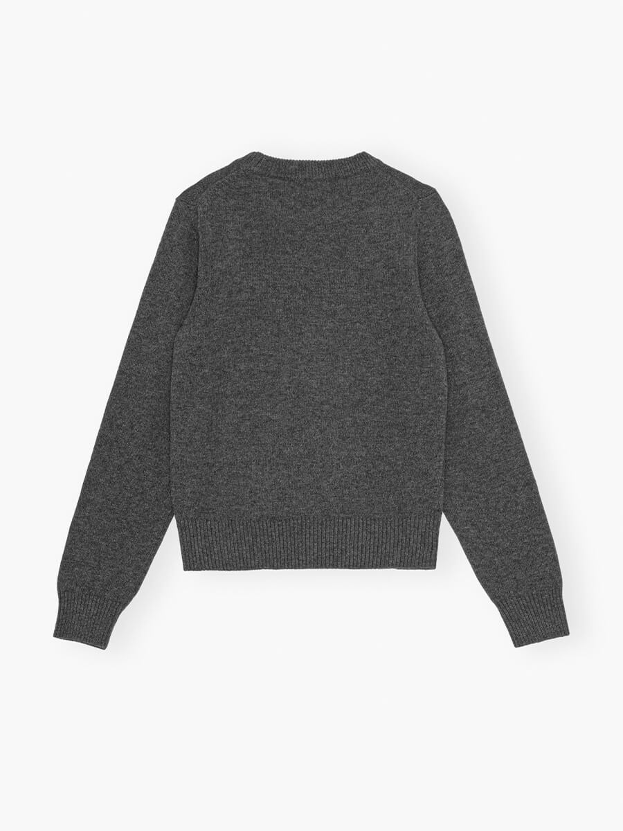 Ganni-Dark-Grey-Graphic-Bear-Jumper