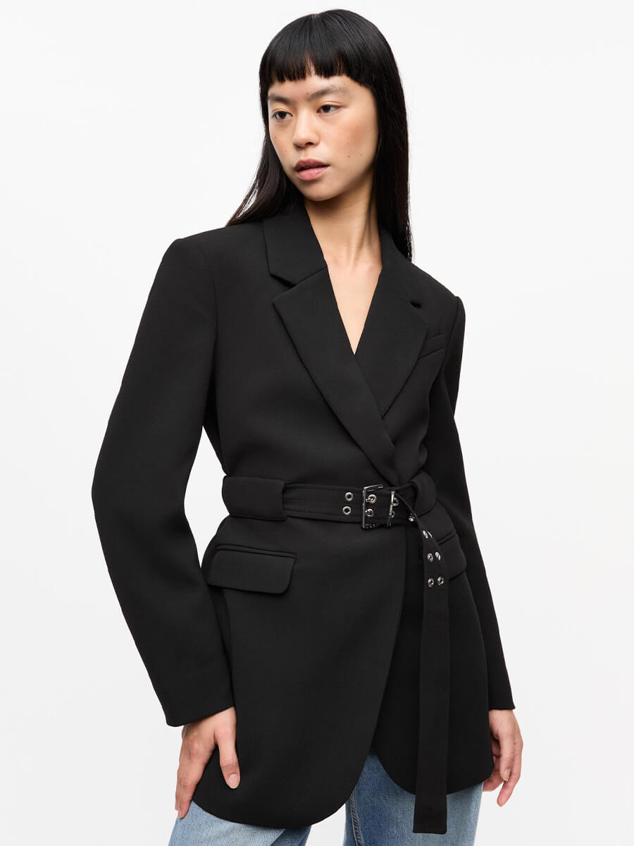 Ganni-Ganni-Black-Bonded-Crepe-Blazer