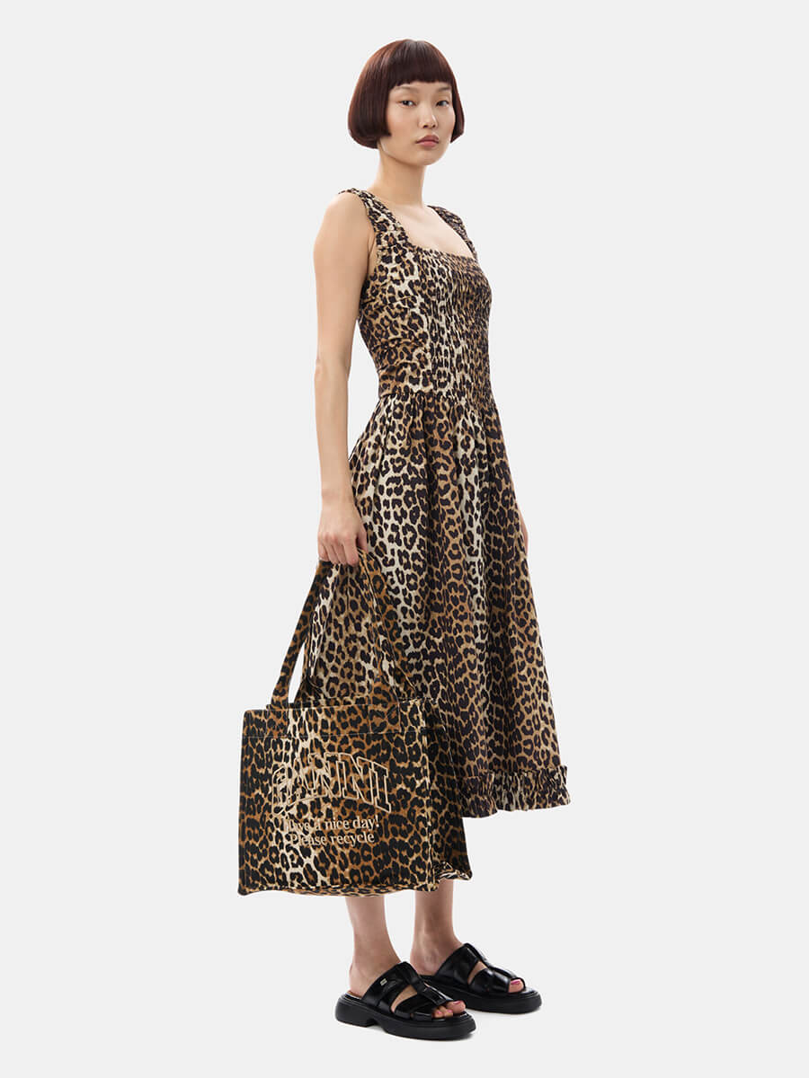 Ganni-Leopard-Print-Canvas-Tote-Bag