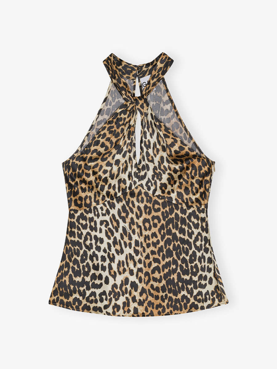 Ganni-Leopard-Print-Satin-Top