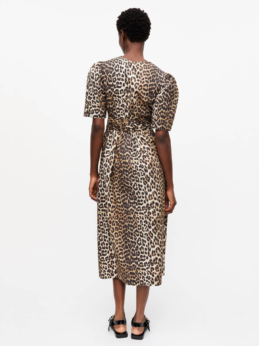 Ganni-Leopard-Printed-Cotton-Tie-Strap-Midi-Dress