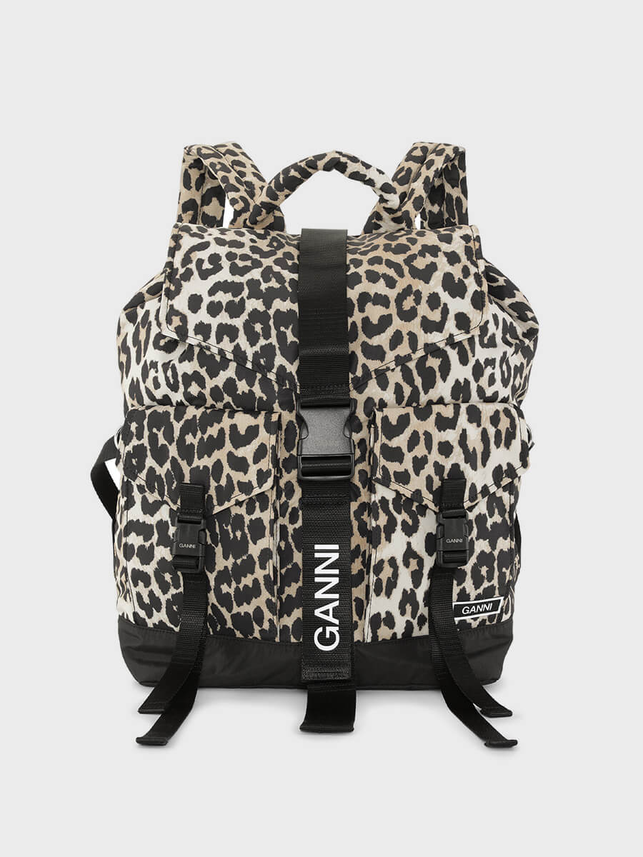 Ganni-Leopard-Tech-Backpack