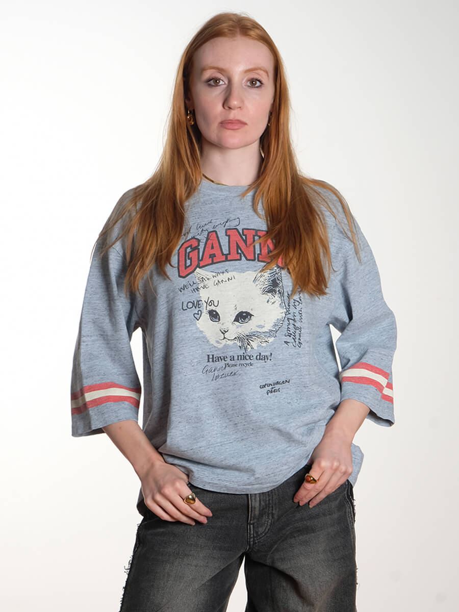 Overdyed Cotton Melange 3/4 Sleeve - Grey Melange