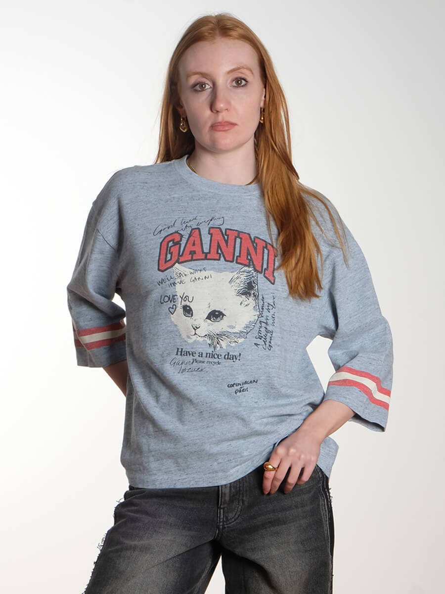 Overdyed Cotton Melange 3/4 Sleeve - Grey Melange