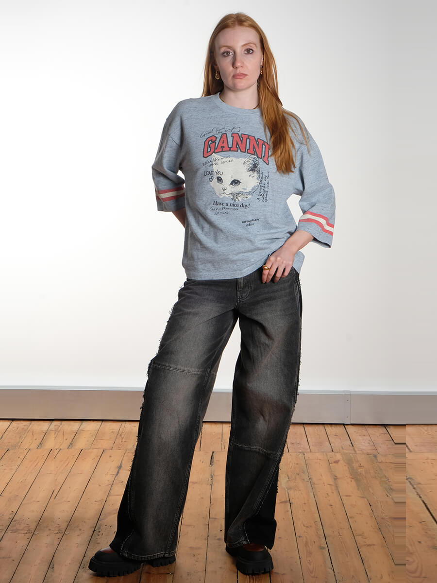 Overdyed Cotton Melange 3/4 Sleeve - Grey Melange