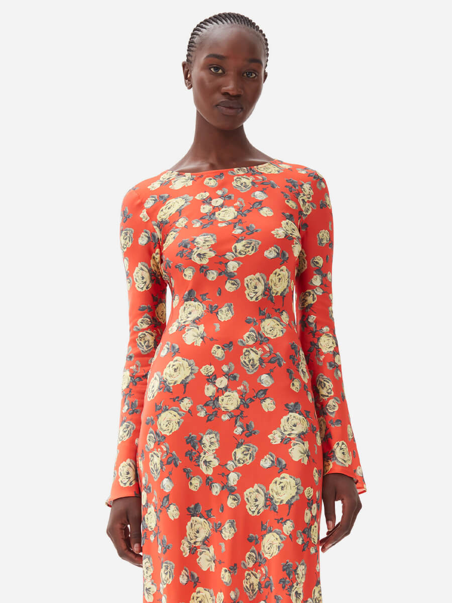 Ganni-Printed-Satin-Maxi-Dress-Poinciana