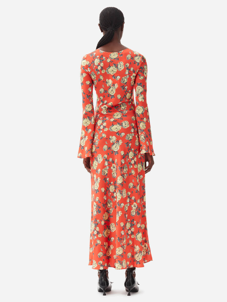 Ganni-Printed-Satin-Maxi-Dress-Poinciana