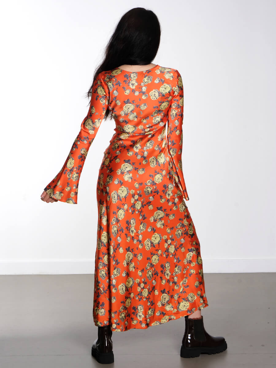 Ganni-Printed-Satin-Maxi-Dress-Poinciana