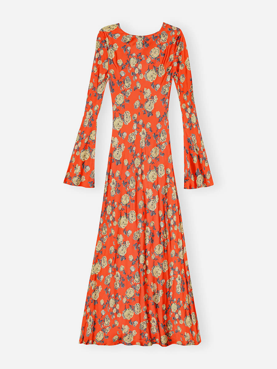 Ganni-Printed-Satin-Maxi-Dress-Poinciana