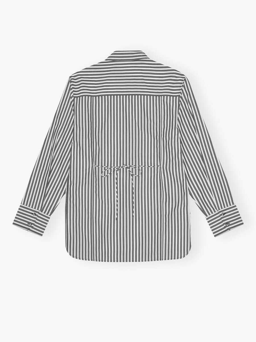 Ganni-Stripe-Cotton-Oversized-Tie-String-Shirt