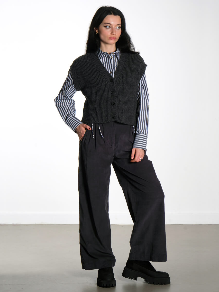 Ganni-Stripe-Cotton-Oversized-Tie-String-Shirt