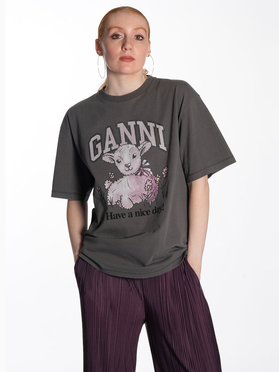 Ganni-Volcanic-Ash-Grey-Future-Relaxed-Lamb-T-shirt