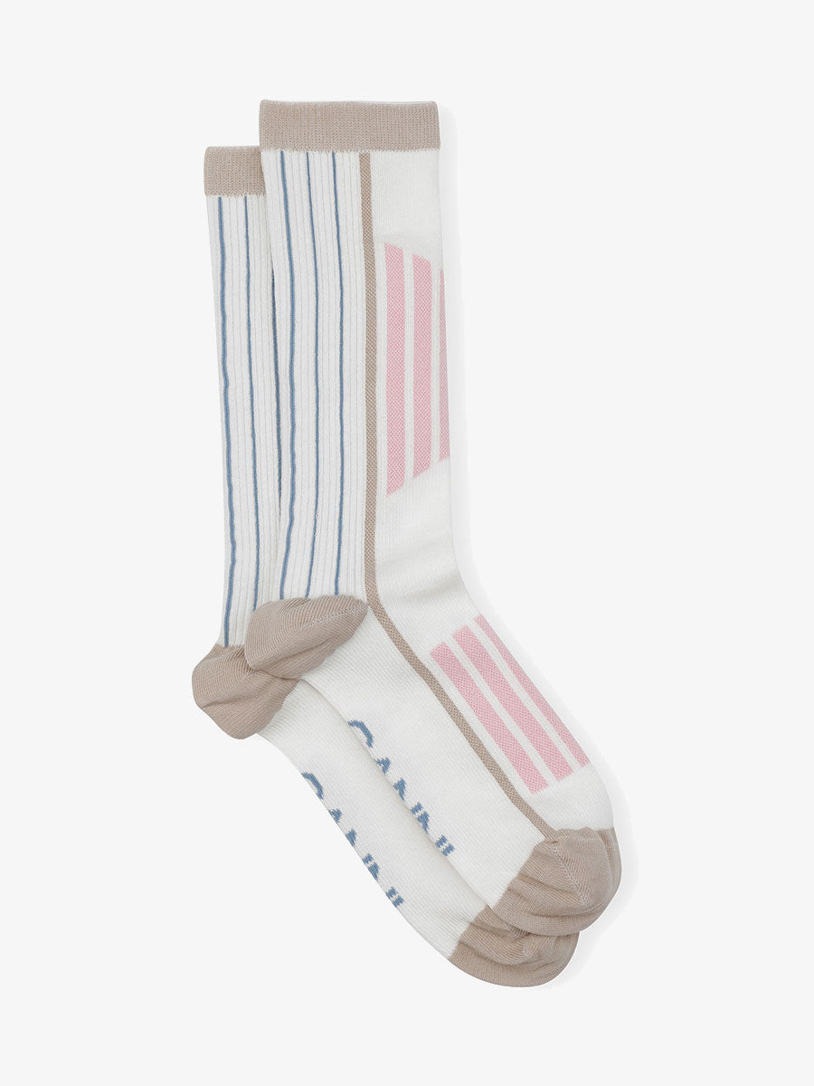 Ganni White  Sporty Socks