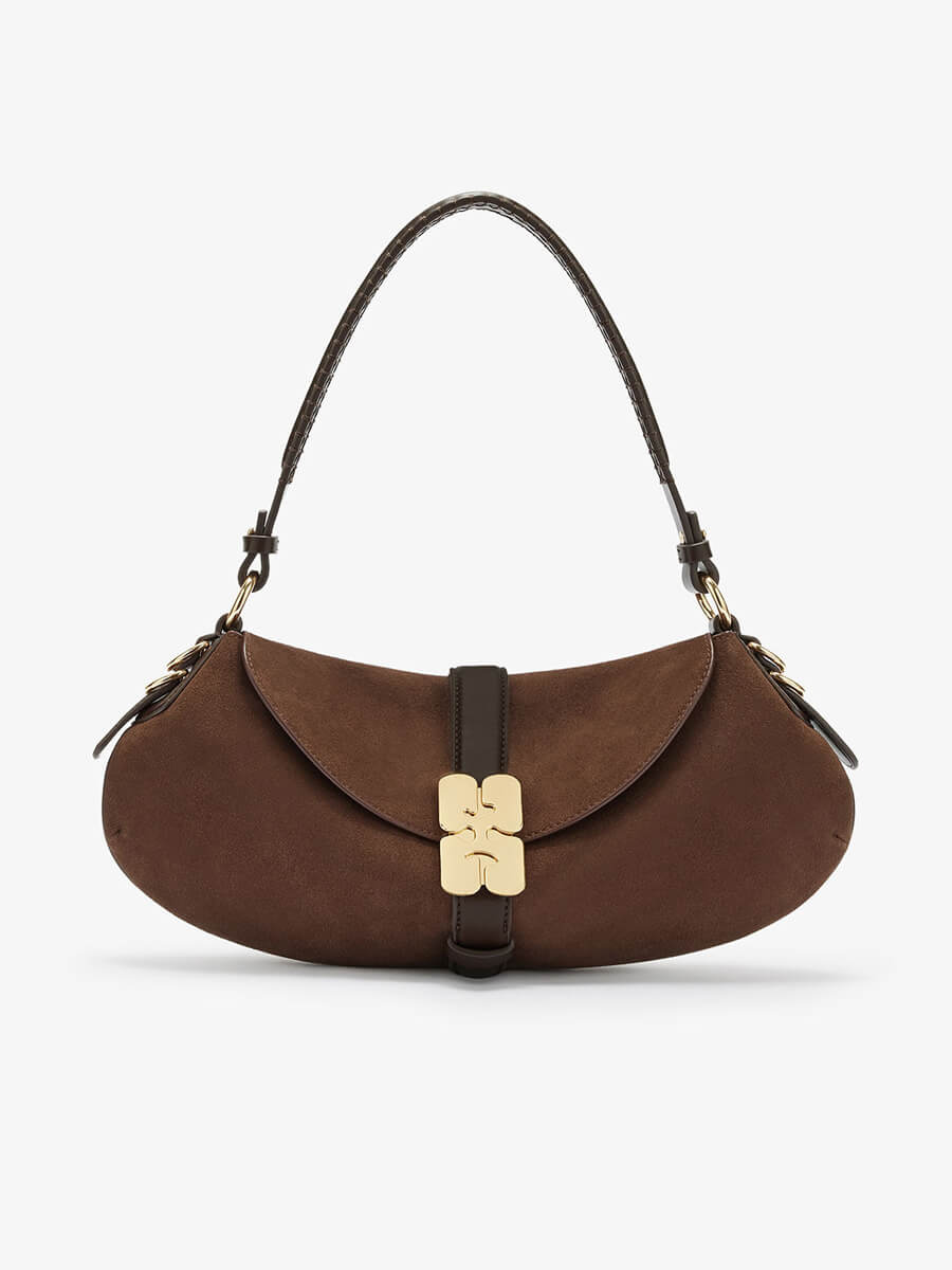 Ganni B-Kat Recycled Suede Bag
