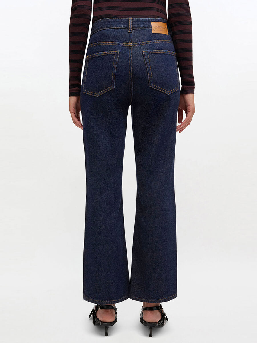 Ganni Betzy Cropped Jeans - Dark Rinse