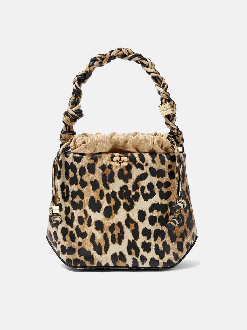 Ganni Bou Bucket Bag - Leopard Print