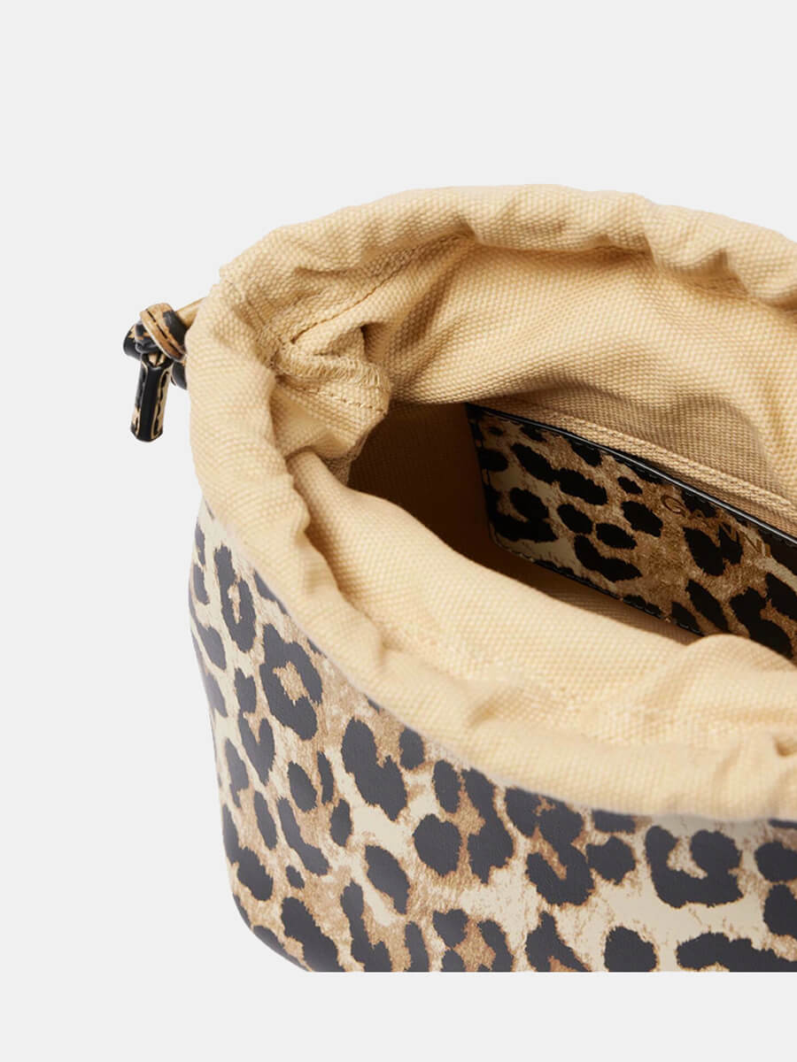 Ganni Bou Bucket Bag - Leopard Print 