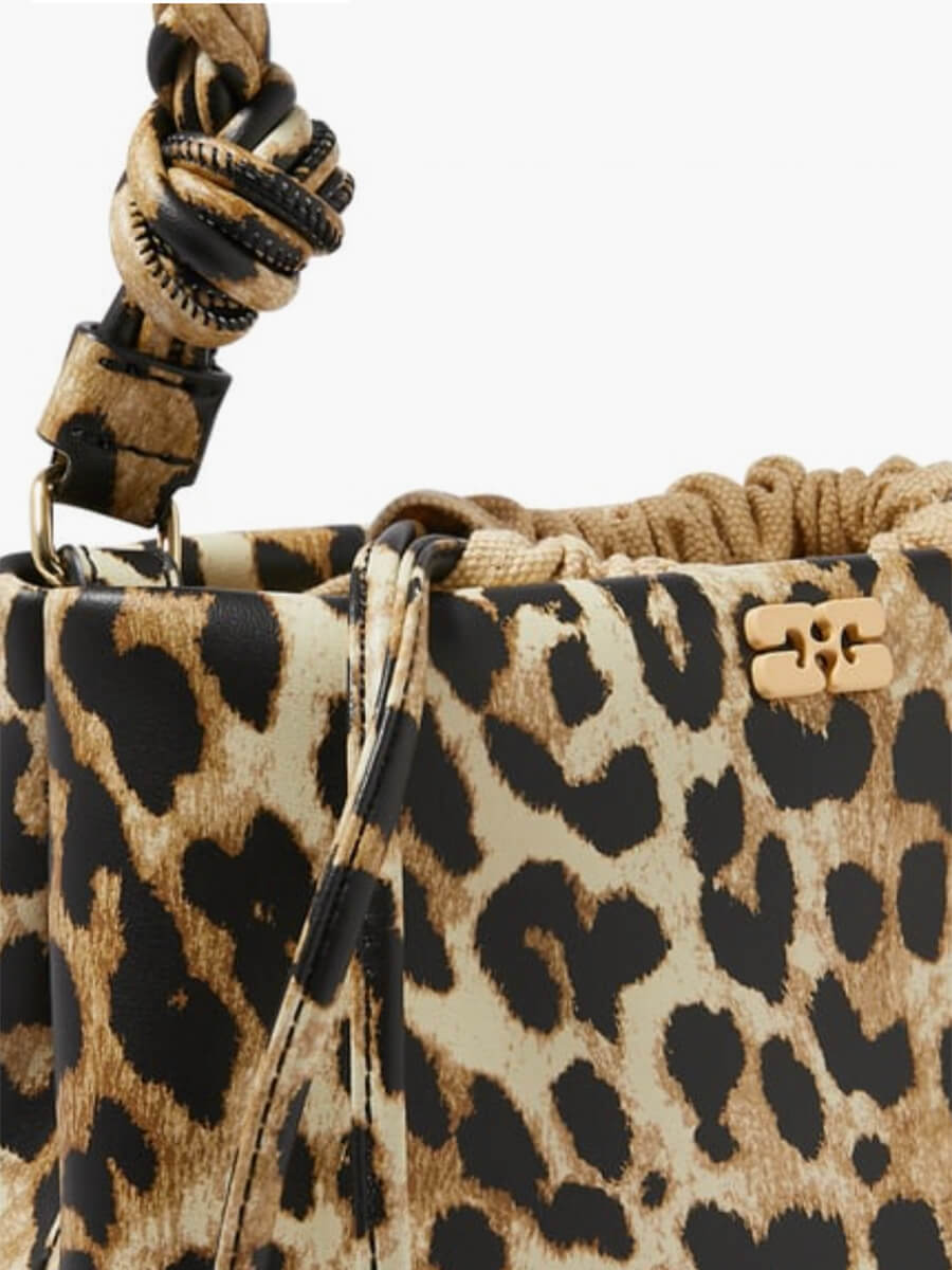 Ganni Bou Bucket Bag - Leopard Print 