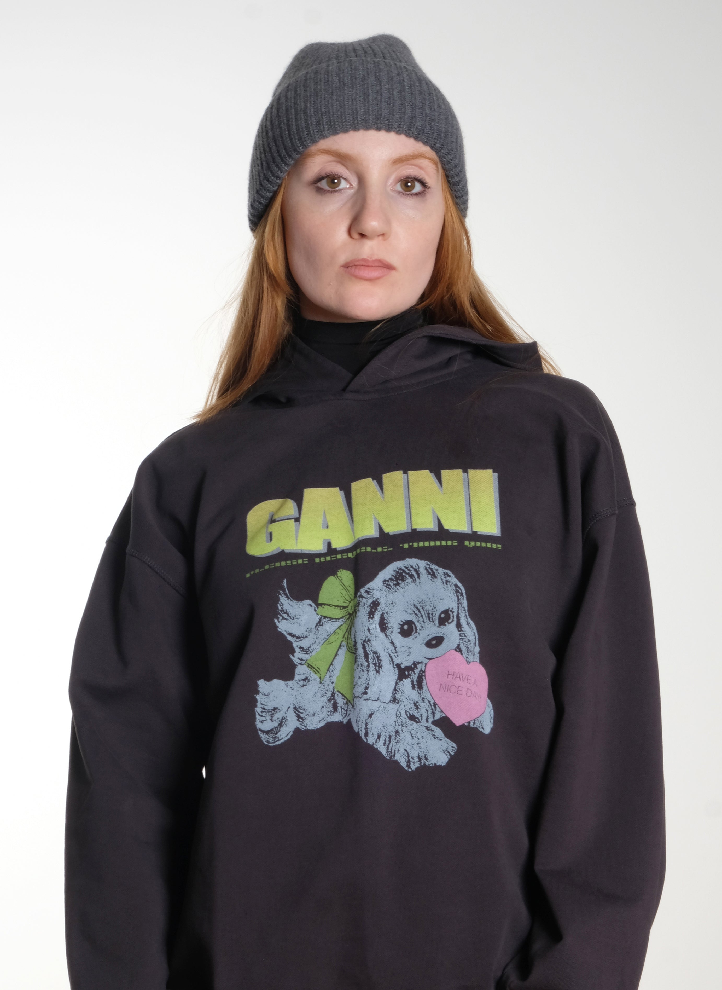 GANNI
Dark Grey Puppy Hoodie
