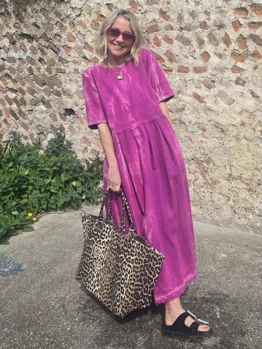 GANNI
Leopard Print Large Canvas Tote Bag