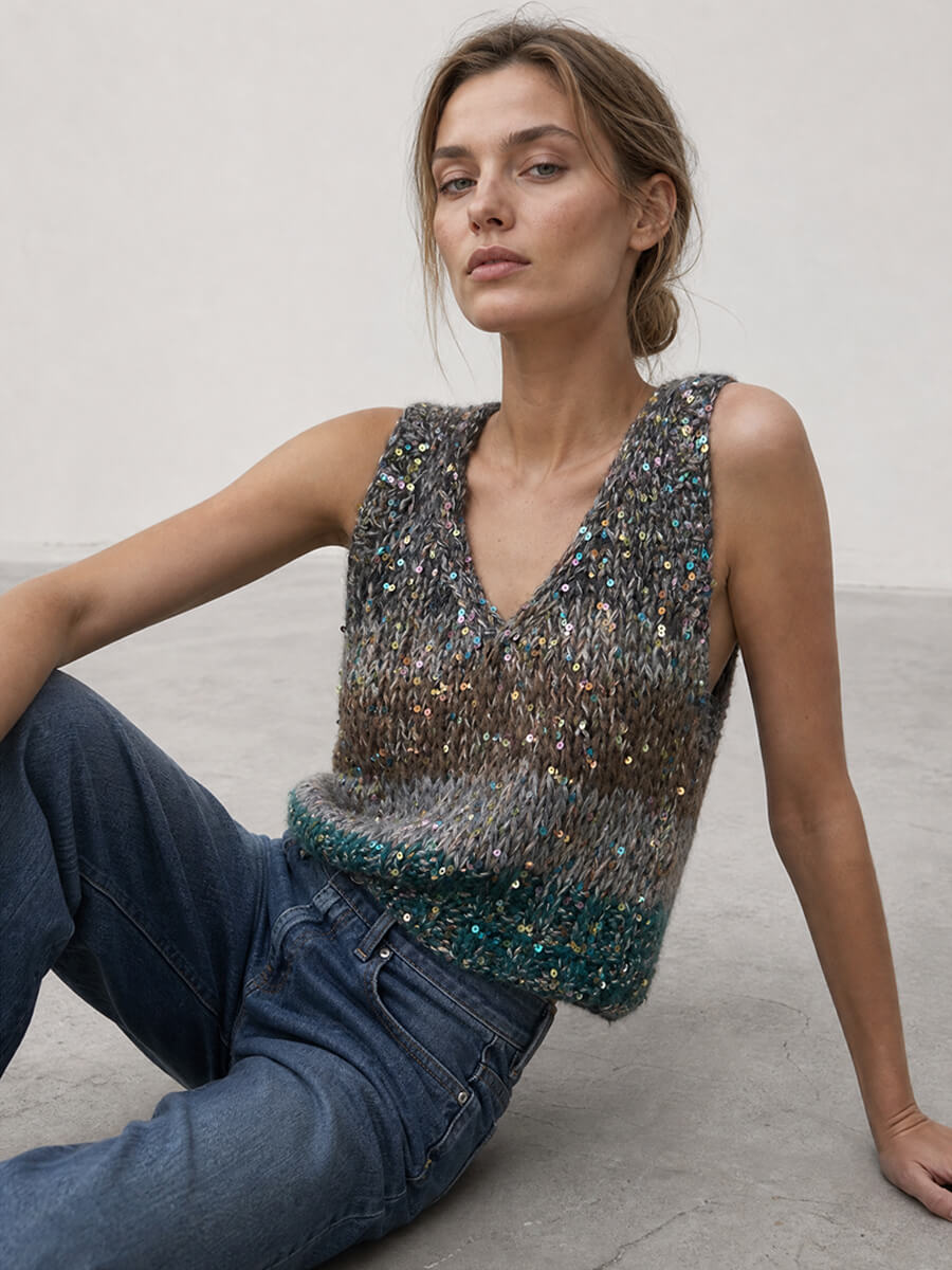 DAWN X DARE - Ginny Vest - Black Multi