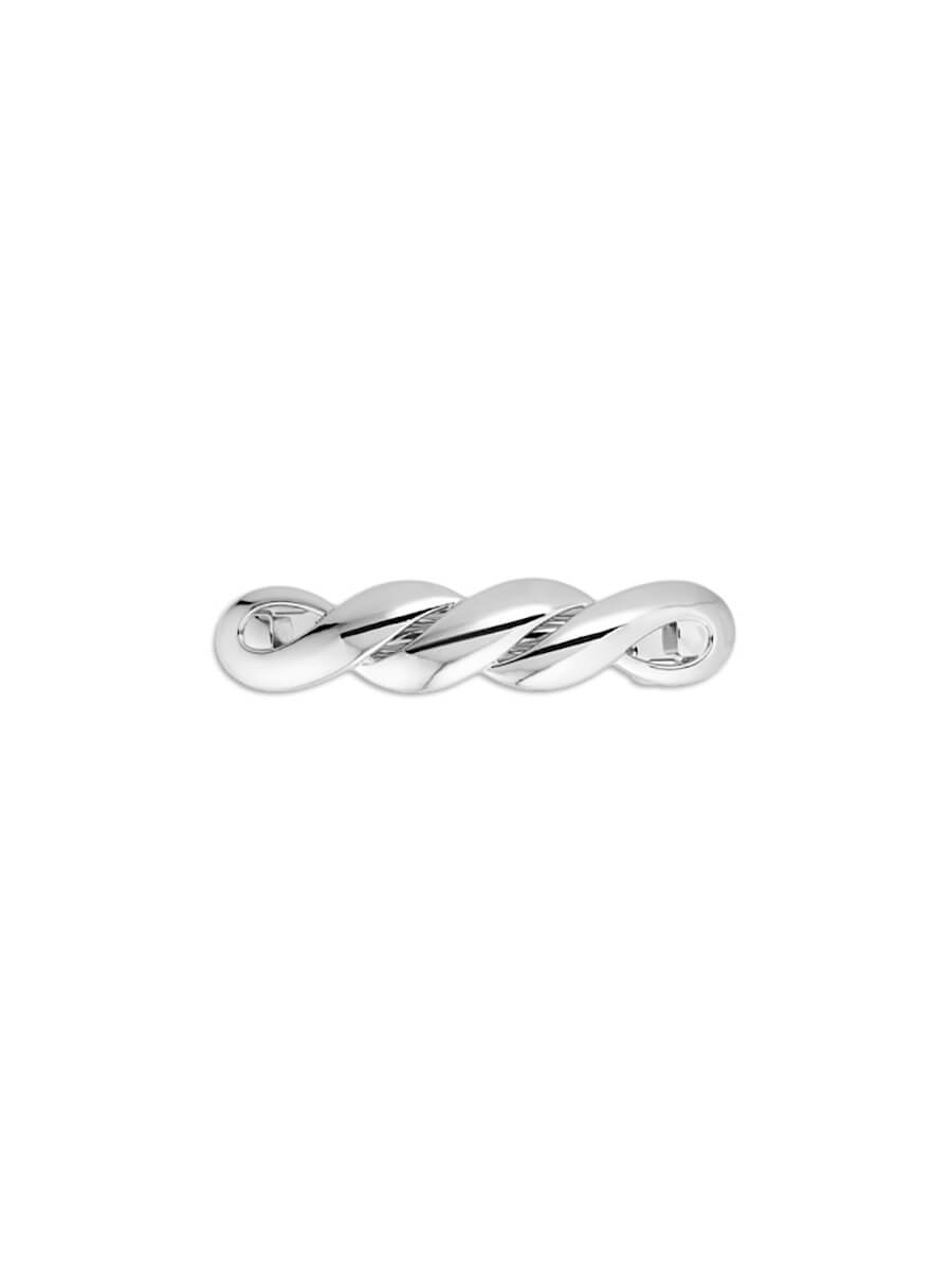 SUI AVA Glossy Twisted Hair Clip Silver